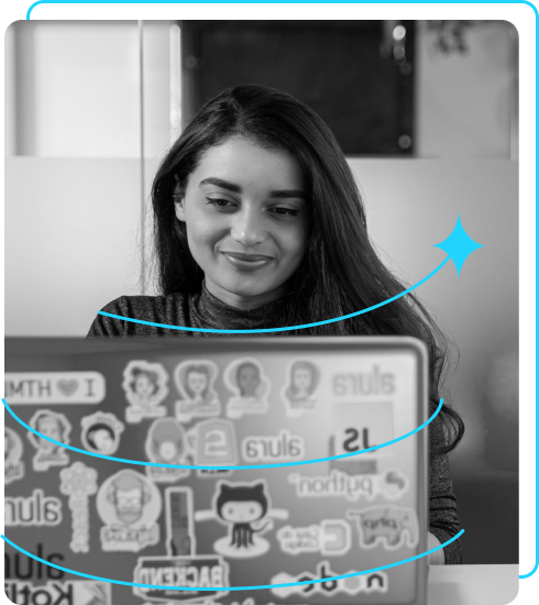 Imagem da Joana programando